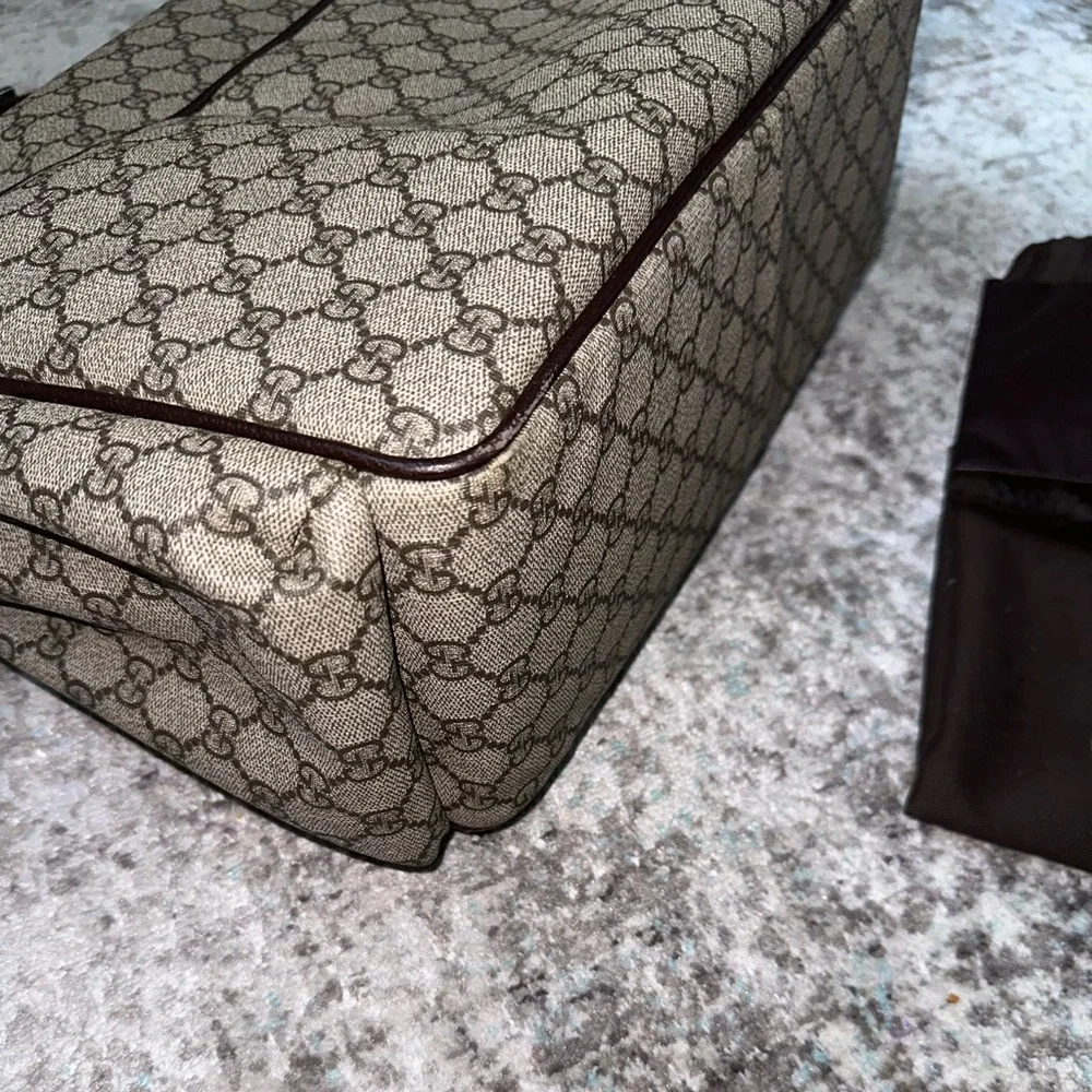 Gucci Brown GG Supreme Coated Canvas Diaper Bag (2019)